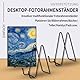 Eisen Display Ständer, 4 Stück Metall Tellerständer 6 Zoll Metallrahmenhalter für Foto Kunst Teller Bücher Bild und Tabletop Art Bilderrahmen 15 x14 x 7,5 cm Schwarz