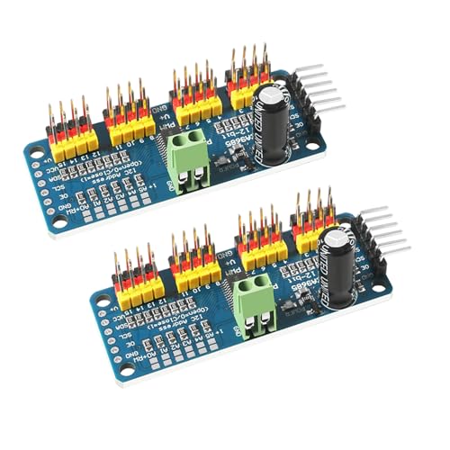 Image of 2PCS PCA9685 16 Channel 12 Bit PWM Servo Driver Board IIC Interface PCA9685 Module Controller Compatible with Raspberry Pi