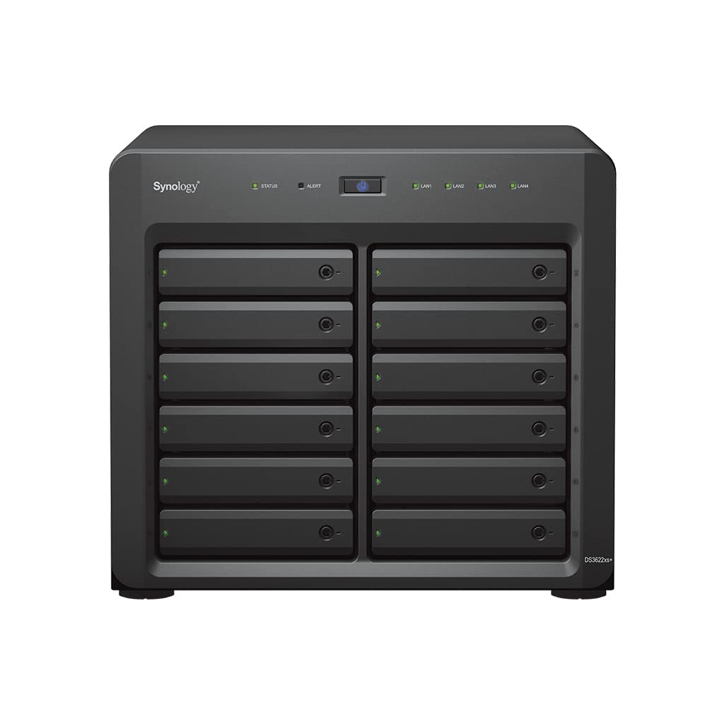 Synology DS3622XS+ NAS 12emp. 2.2/2.7GHz 6Core 16Go 2 LAN GbE + 2 10GbE USB3, Fermeture