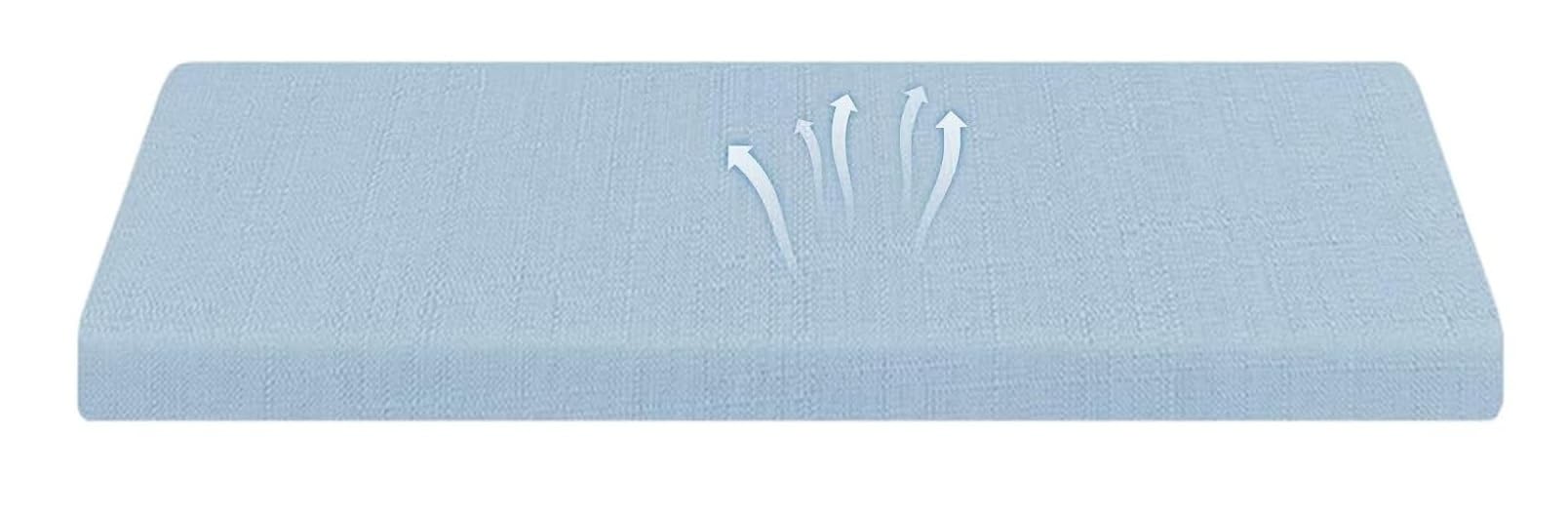 Coussin banc extérieur rembourré pour soulager le dos assise lin lavable