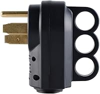 Vista 2 de Veepeak 50 Amp RV Plug Male Replacement NEMA 14-50P Heavy Duty 125V/250V 4 Prong Electrical Power Connector Extension Cord End with Easy to Grip