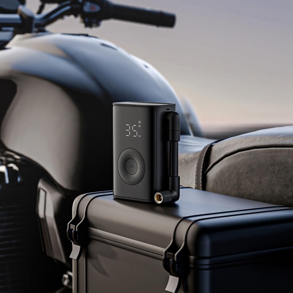 Rilevamento della Pressione Digitale 150PSI Pompa d'Aria Elettrica 2000mAh Gonfiatore per Pneumatici Portatile per Auto, Bici, Moto, Pallone