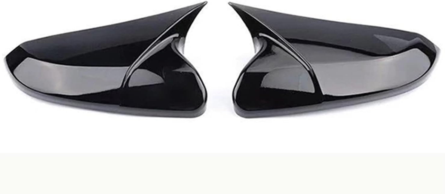 Side Rearview Mirror Cap Wing Mirror Cover Fit for Civic 2016 2017 2018 Car Accessories Rearview Mirror Cover (Color : Bright Black, Size : .)