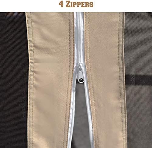 Miniatura 6 de BenefitUSA Mosquitera de repuesto para cenador de 8 x 8 pies, solo paredes laterales de malla con cremallera