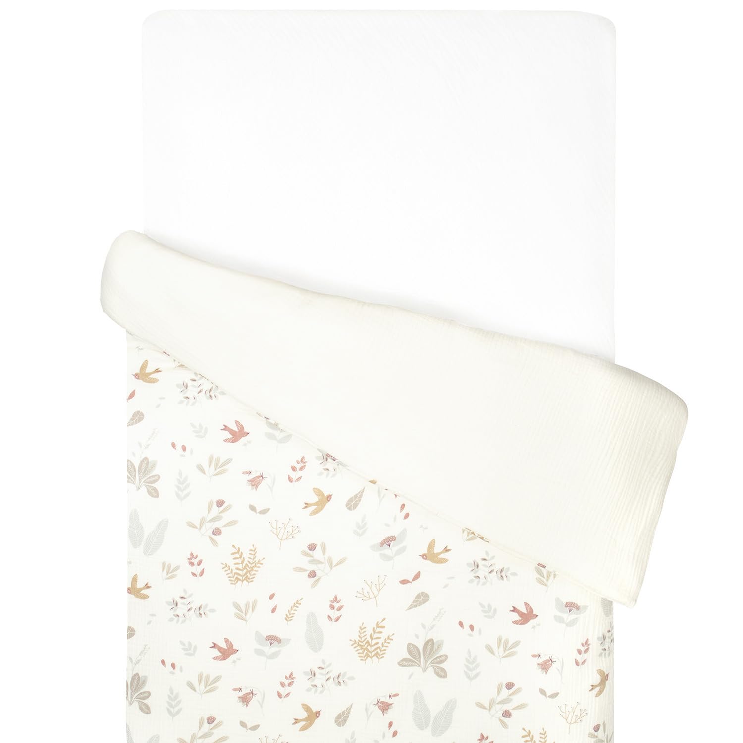 Housse couette gaze de coton 100x140 cm Sevira Kids lit enfant réversible aube
