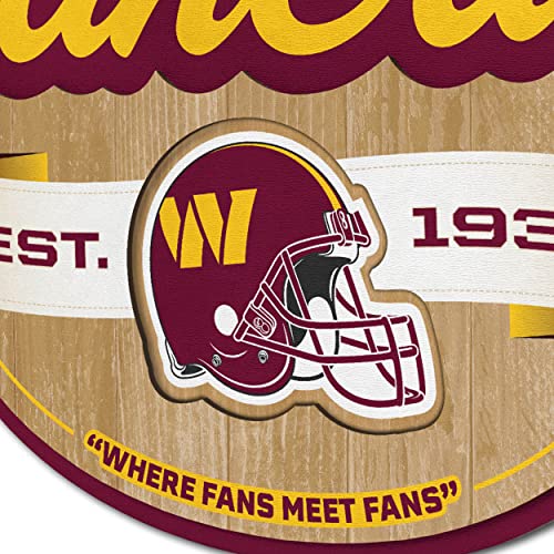 Image of YouTheFan NFL Washington Commanders Fan Cave Sign for Office, Team Colors