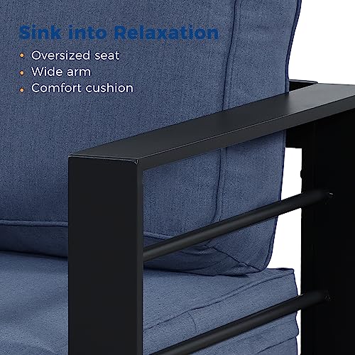 image for Wisteria Lane 2 Pieces Patio Furniture Aluminum Armchair, All-Weather 