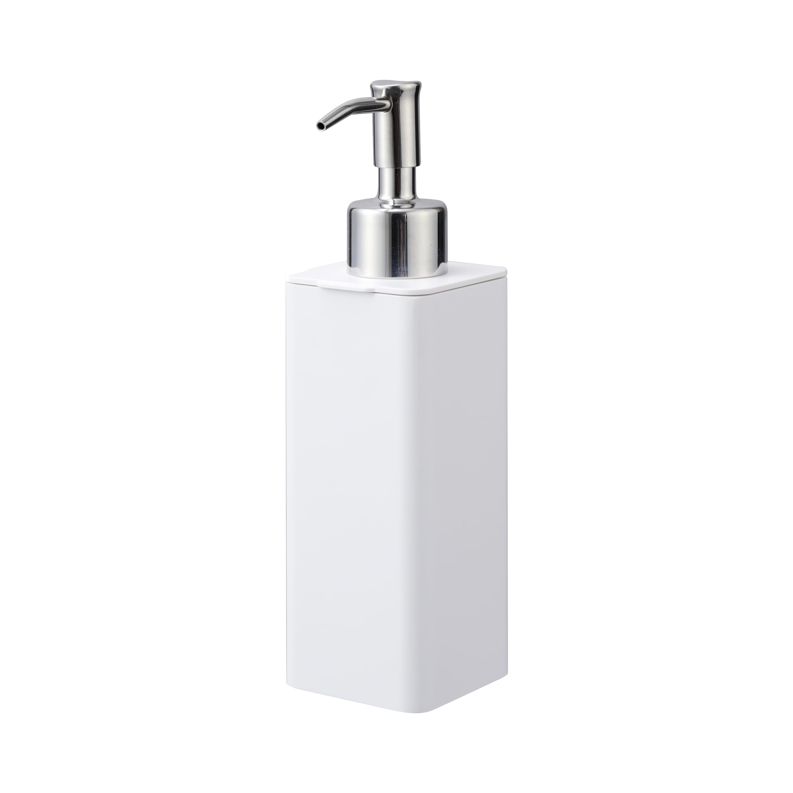 Yamazaki Home Refillable Hand Soap Pump | Bathroom, Kitchen | Plastic | Dispenser, One Size, White