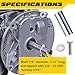 Aceup Energy Gas Engine Vertical Shaft, 4.4HP 173cc 4-Stroke OHV Gas Motor with Primer for Lawn Mower, EPA Compliant
