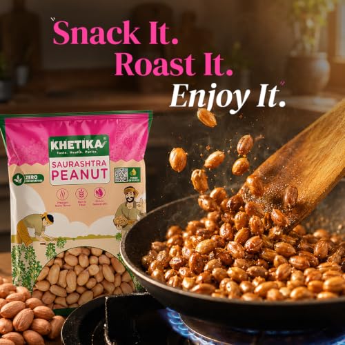 Image of Khetika Peanuts 200g Origin Saurashtra, Fit for Fasting, Moongfali, Rich in Protien & Fiber, (Pallilu)