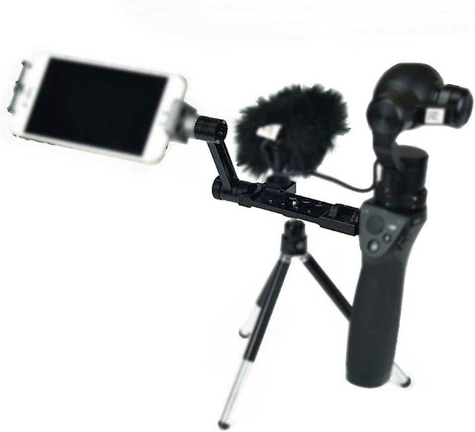 Gigibon OSMO Upgraded Accessory Kits: Straight Extension Arm+Extended Universal Mount for Osmo Handheld 4K Camera and 3-Axis Gimbal,Black