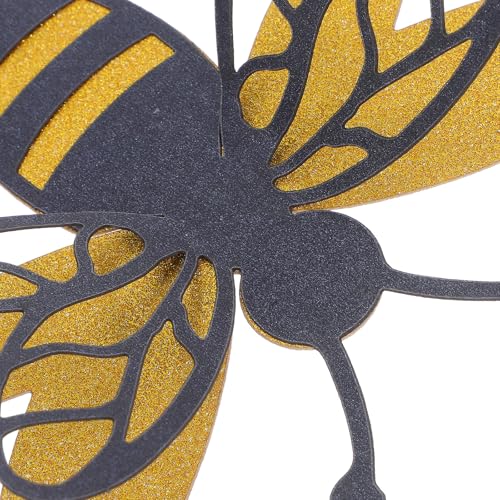 Vinilos Decorativos 3D Abejas Negro y Dorado Set 12 miniatura 3