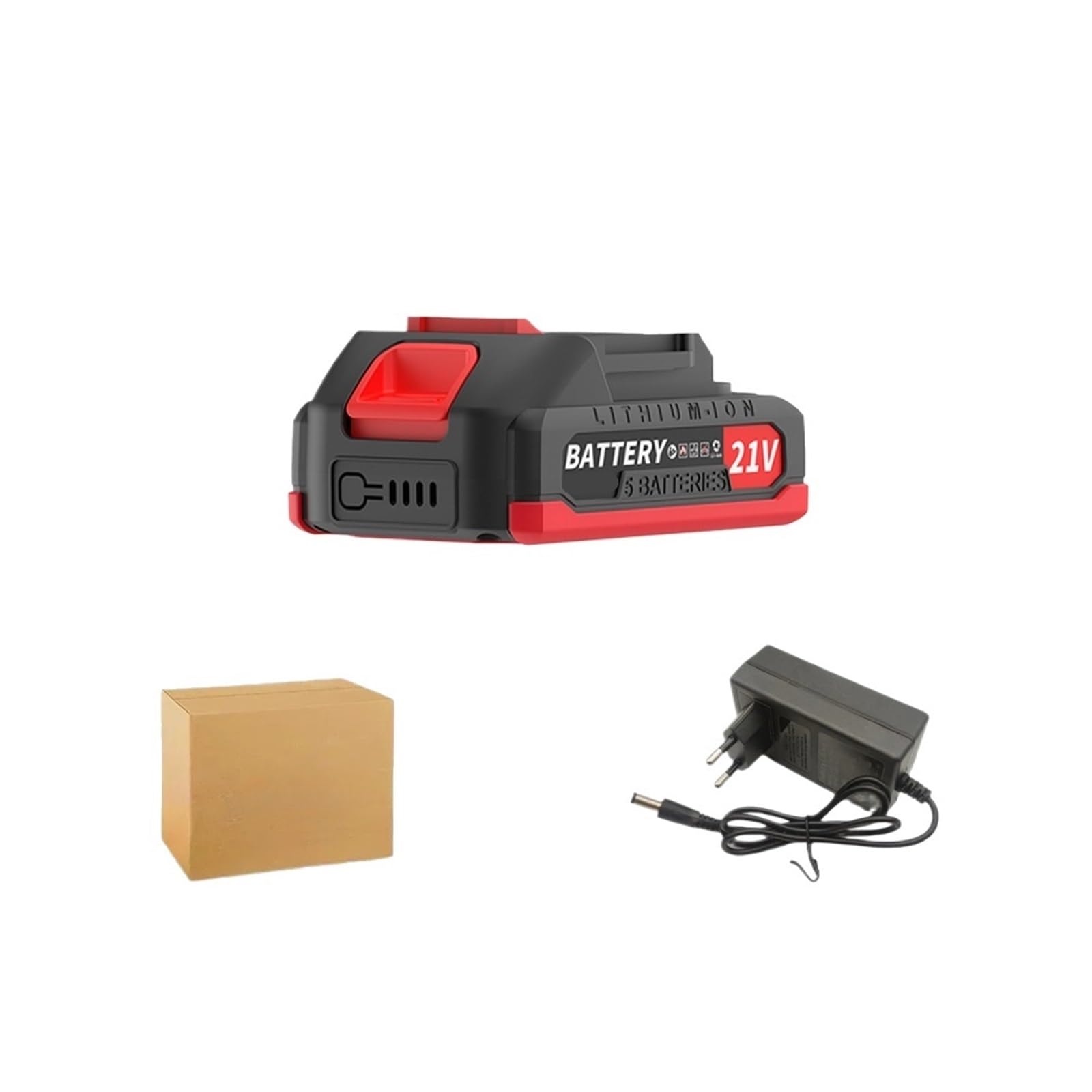 Batteria Ricaricabile Agli Ioni Di Litio Ad Alta Capacità 18V 21V 2.0Ah 4.0Ah Con Display Di Alimentazione, Compatibile Con Makita, Utensile Elettrico(2.0Ah X 1 - Charger)