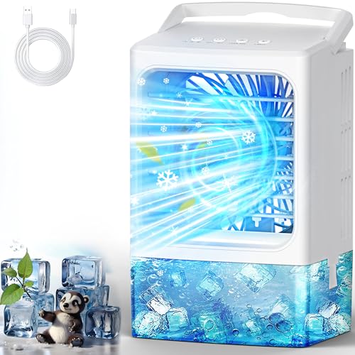 Portable Air Conditioner,Upgraded Small Air Conditioner Personal Air Cooler Mini Evaporative Cooler...