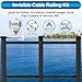 TooTaci 30 Pack T316 Stainless Steel Black Protector Sleeves Inner Thickened for Metal/Wood Post of 1/8 Cable Railing Kit, Marine Cable Railing Hardware for 1/8 Wire Through No Gap for Railing Decor ﻿