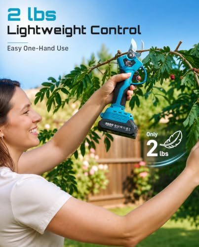 Image of SEESII Electric Pruning Shears, 1.4 inch Cutting Cordless Pruner for Gardening