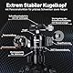 Rollei Rock Solid Beta Mark III, 178,5cm Kamera Stativ aus Kohlefaser Dreibeinstativ für Schwere Kamera 24kg Tragkraft Fotostativ Carbon mit Einbeinstativ Funktion für Professionelles Fotografie