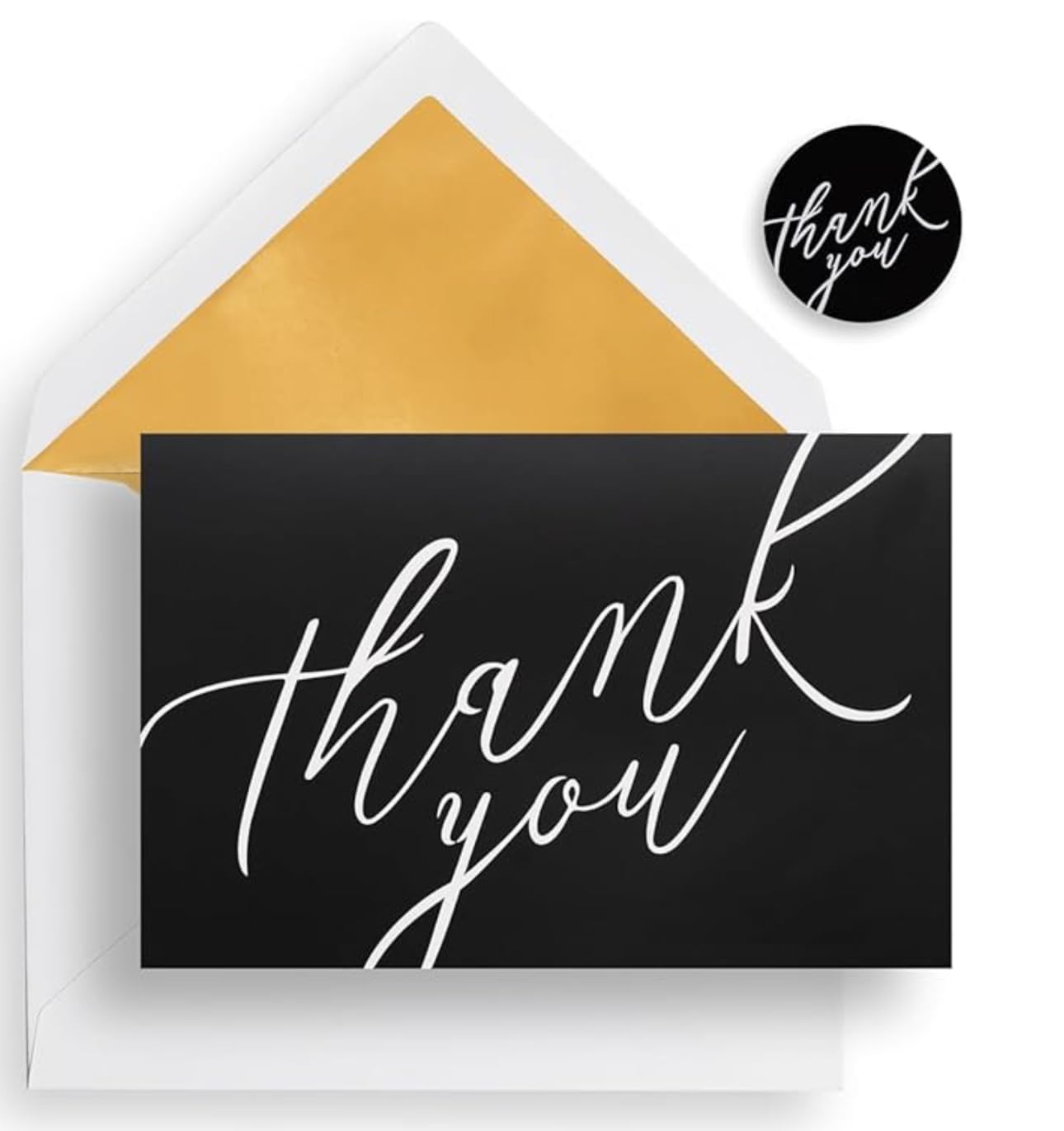 Bornpaper Thank You Cards with Envelopes & Stickers – 40 Blank 4x6 Note Cards Bulk Set for Small Business, Wedding, Baby Shower, Graduation, Funeral,