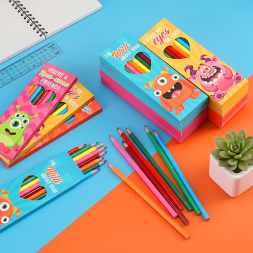 Set de 28 lápices de colores Sweetude para San Valentín miniatura 3