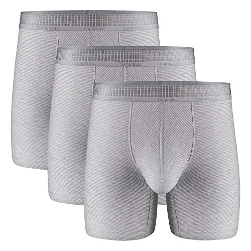 Separatec Men's 9 Pack Underwear Micro Modal Separate Pouches Boxer Briefs with Functional Fly