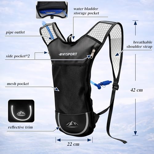 TNYSPORT 2 Pack Hydration Backpack