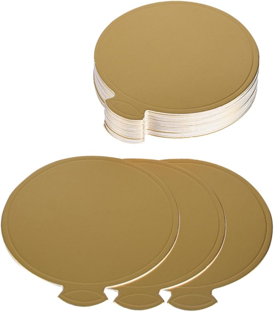 200pcs Decorative Cake Board Round Cake Boards Sturdy Circle Base Tray Dessert Pad for Diy Piping Practice Safe Reusable