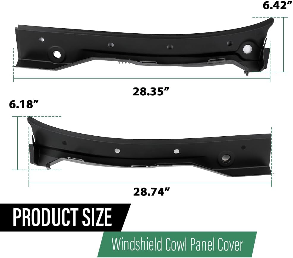 LQI Windshield Cowl Panel Cover Compatible with BMW 5 Series E39 1995-2004 51718159292