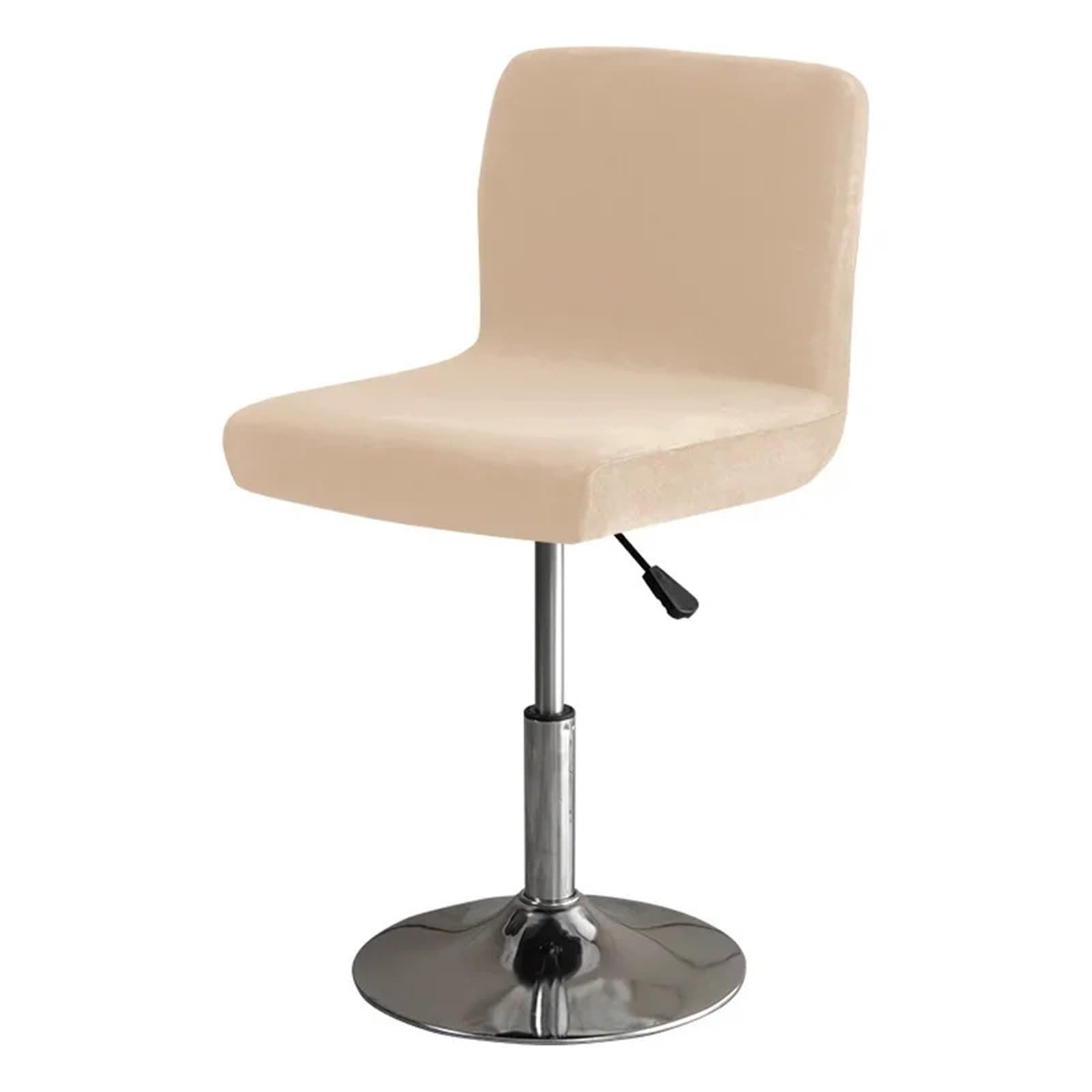 FVDZRFIE Chair Covers Thick Velvet Bar Stool Chair Cover Plush Rotating Spandex Stretch Low Back Dining Seat(Color 1,6PCS Chair cover)