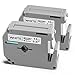 Anycolor Compatible P-touch M Series Tape M231 Work for Brother P Touch Label Maker PT-90 PT-M95 PT-70BM PT-70 PT-65 PT-85 PT-45, Black on White, 0.47 Inch (12mm) x 26.2 Feet (8m), 2-Pack