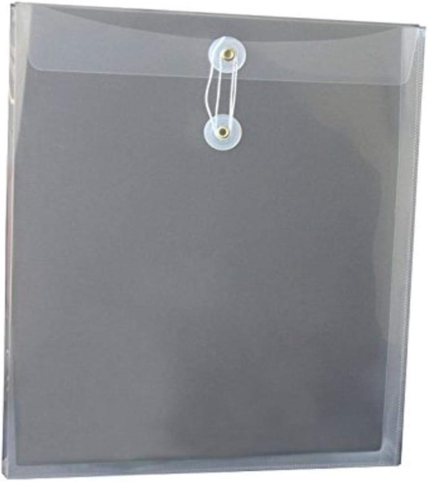 School Smart Top Loading Polypropylene String Envelopes - Letter Size - Pack of 12 - Clear - 082260 : Office Products