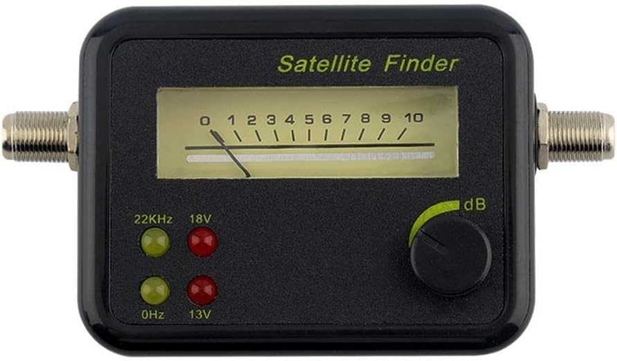 DollaTek Satellite Finder Tool with LCD Display – High Sensitivity Signal Meter for HD-Compatible Digital Satellite Systems, Built-in Buzzer, 0/22KHz, 13/18V Indicator