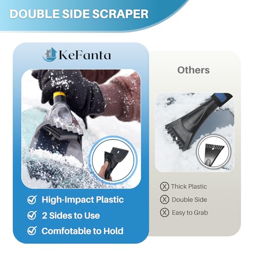 KeFanta Ice Scrapers for Car Windshield, 2 Pack 27\'\' Snow Removal Brush for SUV and Truck Window, Automotive Winter Accessories - Thumbnail 2