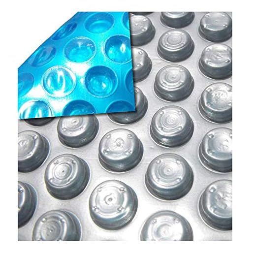 MidWest Canvas Space Age 24-Foot Round Solar Cover | 12 Mil | Heating Blanket for Above-Ground or In-Ground Swimming Pools | Place Bubble-Side Facing Down in Pool