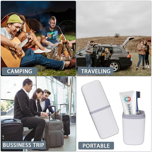 Travel Toothbrush Cup Case Portable PP Seal Tooth Brush Holders Cover White - Bild 3 von 29