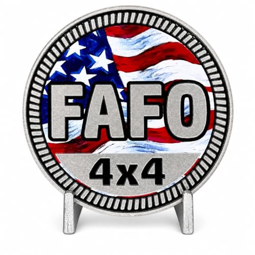 Image of FAFO USA - Solid Stainless Steel 4x4 Rated Badge for Any Vehicle - Made in the USA by CUSTOM4X4BADGES