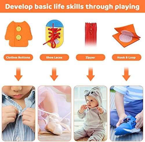 Nabance Busy Board for Toddler 1 2 3 4 5 6 Year Old, Sensory Toys, Montessori Toys for Kids to Develop Learning Skills Motor Skills, Busy Book, Activities Board, Educational Toys, Car Toys Travel Toys