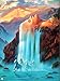 Produktbild Fuumuui DIY Malen Nach Zahlen-Vorgedruckt Leinwand-Ölgemälde Geschenk für Erwachsene Kinder Kits Home Haus Dekor - Blauer Wasserfall 40*50 cm