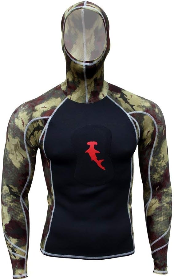 Hammerhead Spearguns Ambush Rashguard Long Sleeve w/Hood - HH Camo