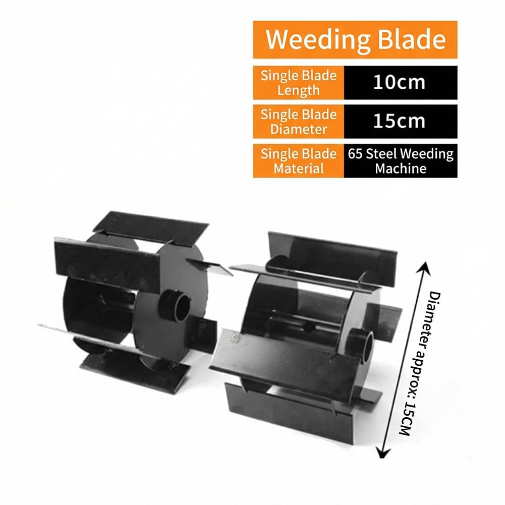 Rueda de Cortacésped de 28 Mm, Universal, para Desmalezado, para Labranza Profunda, Accesorios para Cortacésped, Cuchilla Recta, Cuchilla de Corte, Rueda de Aflojamiento.