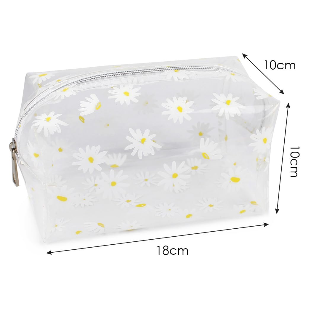 Fashion Stationery Large Pencil Case for Girls Teenagers Big School Supplies Stationary Storage Case or Cosmetic Travel Toiletries Bag Makeup Bags for Women Kids Girls Teenager (Daisy) - Image 2