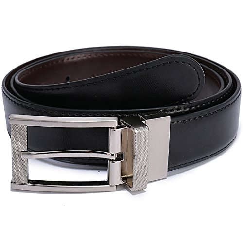 Image of Belts for Men Reversible Leather 1Piece (not 2) 1.25 inch Waist Strap Fashion Dress Buckle Beltox