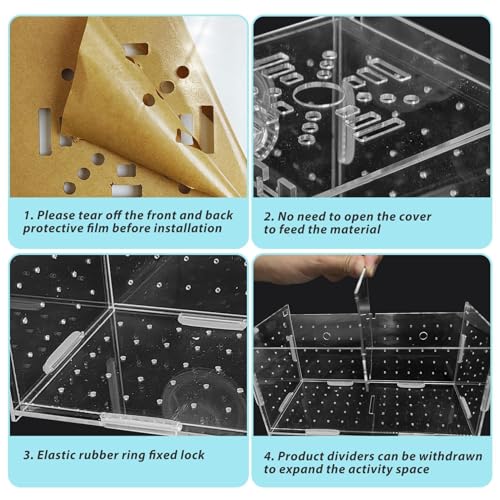 Image of PINVNBY Acrylic Fish Breeding Box，Guppy breeding Box Acrylic Fish Isolation Box Aquarium Incubator with Suction Cups for Guppy Shrimp Small Baby Fishes（3.9 x 3.9 x 3.9 inches）