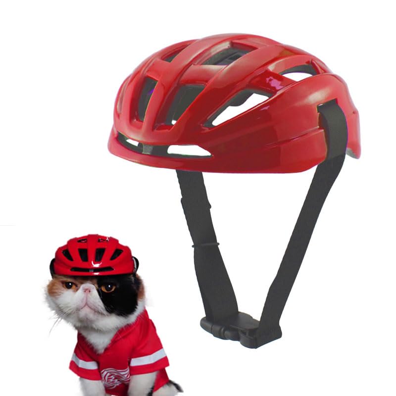 UOSIA Dog Helmet Pet Hat for Cats Dog Motorcycle/Bike Helmet Outdoor Riding Puppy Cap Adjustable Pet Helmets for Small Medium Large Dogs