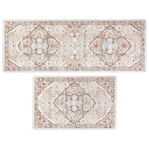 Tapetes de cocina para piso y lavandería de terciopelo de cristal, set de 2 8