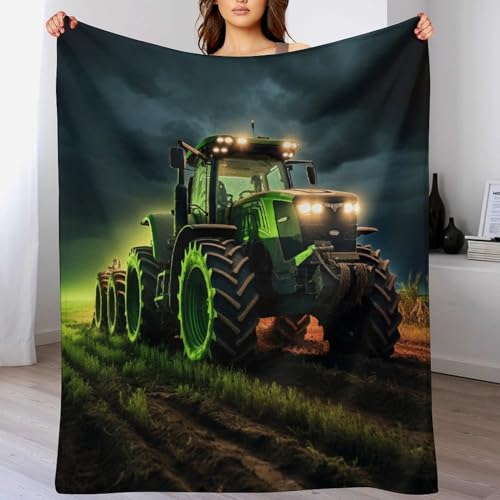 Manta de franela de tractor 130x180 cm suave para sofá y cama 2