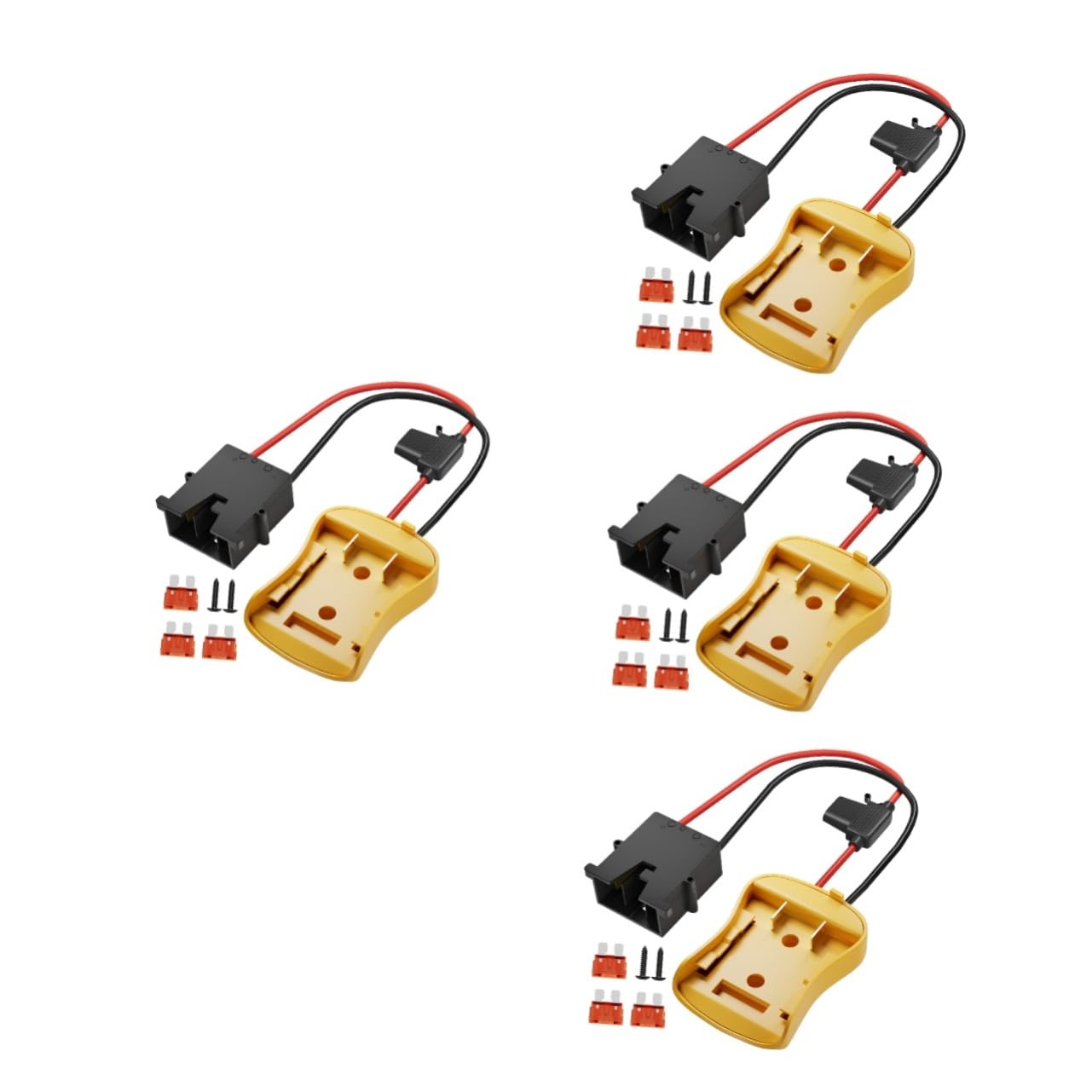 SHINEOFI Adattatore Per Batteria Da 4 Pezzi Convertitore Per Caricabatteria Adattatore Di Alimentazione Connettore Fai Da Te Alimentatore Per Batteria Convertitore Di Alimentazione