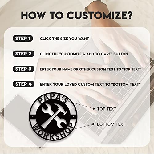 Custom Metal Sign, Specialonly Personalized Name Sign, Metal Wall Art For Home Garage Workshop Yard Decor, Gifts For Men Dad Husband Fathers Day #TOP7