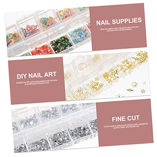 FRCOLOR 6 Caixas Acessórios Para Unhas Calcomanias Para Unas Adesivos De Pregos Decalque De Arte Em