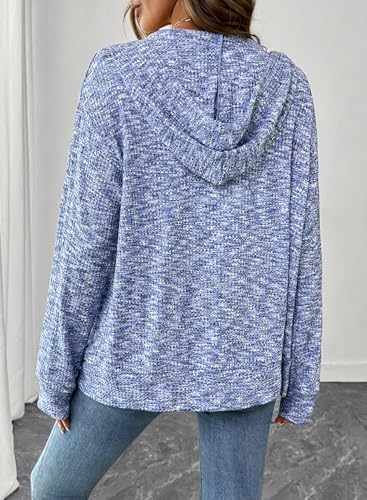 SHEWIN 2025 Fall Hoodies Waffle Knit Zip Up Sweatshirt Comfy Loose Fit Shakcet3