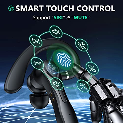 Piffa Bluetooth Headset V5.3 Wireless Earpiece With 400Mah Battery Display Charging Case 66Hrs Talk Time For Cellphone Laptop, Hands-Free Trucker Earphones Built-In Mic For Driver/Business #TOP3